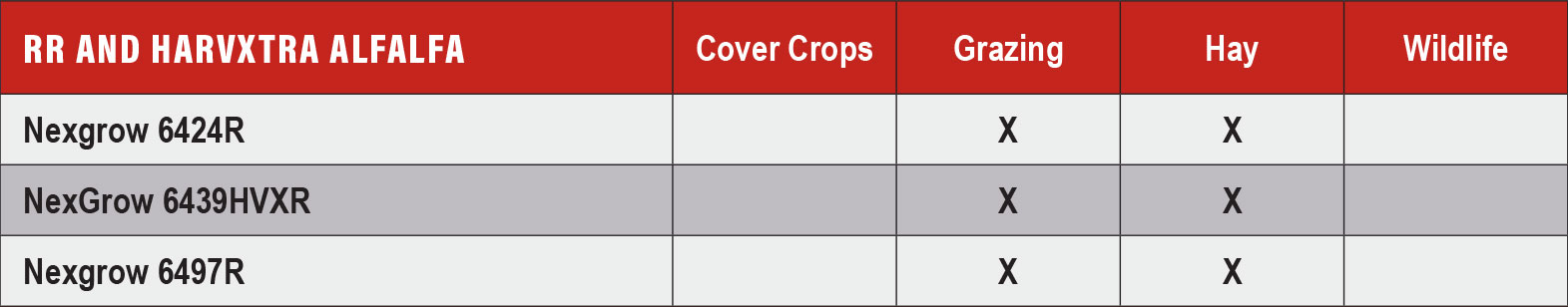 Small Seed - RR and Harvxtra Alfalfa